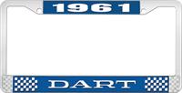 OER LF120161B nummerplåtshållare 1961 dart - blå