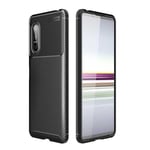 Xperia 5 II Stöttåligt Slimmat Skal FullCarbon V4 Svart