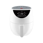 Sensio Home Super Chef White Digital Air Fryer, Stylish Family Size Healthy Cooking, Super Fast Air Circulation, 7 Presets Plus Timer Function,1500W Multifunctional Oil Free Low Fat Cooking