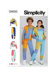 Simplicity Boys' and Girls' Hoodie and Jogger Set Sewing Pattern, S9695A