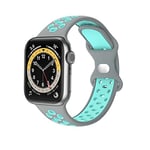 Compatible avec Apple Watch Band 42 mm 44 mm 45 mm Replacement Band Compatible avec Apple Watch SE Series 7 6 5 4 3 2 1 (gris bleu)