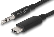 Delock USB-C til 3.5 mm Minijack Kabel - Sort - 1 m