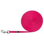Trixie-jälkiliina, kevyt, fuksianpunainen - koko XS–S: pituus 10 m / leveys 10 mm