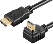 High Speed 90° vinklet HDMI kabel - 4K/60Hz - 0.5 m