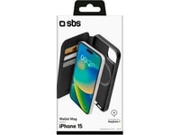 Sbs Wallet Case Apple Iphone 15, Black Standard