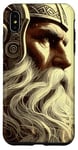 Coque pour iPhone XS Max Majestic Warrior Barbe avec casque nordique vintage Viking