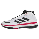 adidas Unisex Bounce Legends Shoes-Low (Non Football), FTWR White Core Black Better Scarlet, 3.5 UK