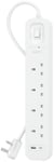 Belkin 4 Socket 2m USB A & C Surge Protected Extension Lead