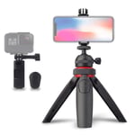Mini Phone Tripod, LENSGO L322 Tabletop Tripod Portable Camera Stand Holder with Wireless Remote Shutter/Universal Cell Phone Clip/360° Ball Head/GoPro Mount for Android iPhone Smartphone Camera GoPro