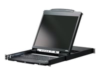Aten Slideaway Cl5800n - Kvm-Konsol - Ps/2, Usb - 19" - Kan Monteras I Rack - 1280 X 1024 @ 75 Hz - Vga - 1U