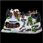 Fééric Lights And Christmas - Village de Noël lumineux et animé en fibre optique avec train - Feeric Christmas - Multicolore