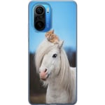 Xiaomi Poco F3 Transparent Mobilskal Katt och Häst
