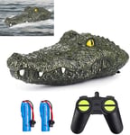 LXT PANDA 2.4G Fake Alligator Head Pool Float Remote Control Alligator Head, Remote Control Boats 2.4G RC Boat Electric Racing Boat for Pools with Simulation Crocodile Head Spoof Toys.