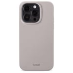 Holdit iPhone 15 Pro Silicone Case, Taupe