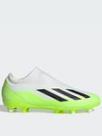 adidas Junior X Laceless Speed Form.3 Firm Ground Football Boot, White, Size 10