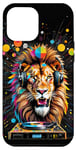 iPhone 15 Pro Max King of Beats - Vibrant Lion DJ Artwork Case