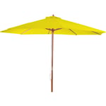 Parasol Florida, parasol de marché, ø 3,5m polyester/bois 7kg jaune - yellow