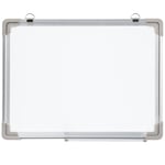 tectake Whiteboard magnettavla + 12 färgade magneter - 60 x 45 x 2 cm