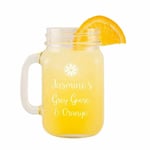 Personalised Grey Goose & Orange Glass Mason Jar, Vintage Vodka Themed Gift