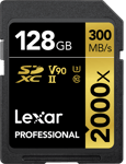 Lexar SDXC Pro 2000X UHS-II U3 R300/W260 (V90) 128GB