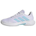 adidas Women's CourtJam Control Tennis Shoe, FTWR White/Bliss Blue/FTWR White, 8.5 UK