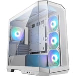 MSI MAG PANO M100R PZ Tempered Glass Micro-ATX Tower Gaming PC Case - White