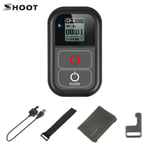 SHOOT XTGP183 Smart WiFi Télécommande étanche Remoter avec câble de charge Dragonne Clip en métal Pochette en tissu pour GoPro Hero 7 6 5 4 3+ 3 pour GoPro Hero session Caméras d?action