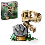 LEGO Jurassic World Les Fossiles de Dinosaures Le Crâne du T. Rex, Jouet de Dinosaure à Construire, Déco pour la Chambre d'enfant, Squelette avec Empreinte, Cadeau pour Garçons et Filles 76964