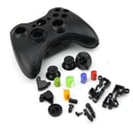 Xbox 360 Black Controller Shell with Black Thumb Sticks - Replacement 360 Wireless Controller Shell Consoles and Gadgets