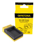 Patona Slim micro-USB Lader for Canon LP-E17 EOS 750D 760D 8000D Kiss X8i Rebel Rebel T6i 15060151676 (Kan sendes i brev)