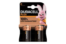 Duracell Plus batteri - 2 x C - Alkalisk