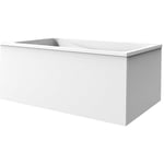 Tablier frontal pour baignoire rectangulaire 180 x 90 x 60 cm installation angle Blanc mat - Blanc mat - Jacob Delafon