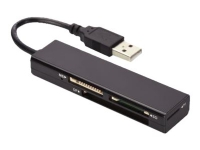 Ednet USB 2.0-kortläsare - Kortläsare (CF II, MS, MS PRO, MMC, SD, MS PRO Duo, CF, TransFlash, microSD, SDHC) - USB 2.0