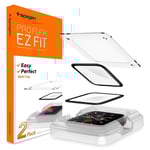Apple Watch (38/40/SE/41/42mm) Spigen EZ Fit Flex Skärmskydd - 2 St. - Genomskinlig / Svart Kant
