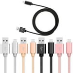 3-Pack 3m Laddare till iPhone / Apple - Fast Charge - Flätad Svart