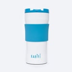 Kahvi Cafetiere Travel Mug/Coffee French Press/Tea Filter (Scuba Blue) in Stainless Steel