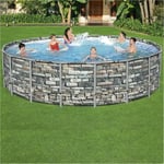 Bestway 18ft x 52in Power Steel Frame Pool Set inc Filter Pu...