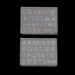 2 x 3 mm Small Numbers Letters Silicone Mould, Epoxy Resin DIY Resin Casting Mould, Message Fillings Making, Jewellery Making