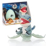 WOW! STUFF Jurassic World Drop 'n Pop Dino - Blue Velociraptor | Dinosaur Egg With Pop-up Plush Toy | Official Dominion Merchandise, Gifts and Toys for Boys and Girls, Aged 5+, Multicoloured