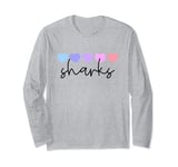 Sharks or Shark Lover Heart Women Girls or Mom Long Sleeve T-Shirt