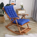 qazwsx Sun Lounger Cushion High-back Support,thicken Extra-large Relaxer Chair Cushion Recliner Cushion Rocking Chair Cushions Garden Cushions-blue 48x120cm