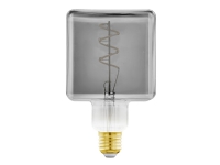 Eglo - LED-glödlampa med filament - form: kub - E27 - 4 W - klass G - varmt vitt ljus - 1700 K - genomskinligt svart