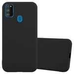 Cadorabo Case works with Samsung Galaxy M30s / M21 in CANDY BLACK - Shockproof and Scratch Resistant TPU Silicone Cover - Ultra Slim Protective Gel Shell Bumper Back Skin