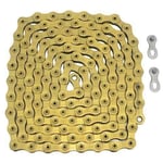 YBN 12 Speed Chain 126 Link With Power Lock Same As SRAM PC-XX1 Eagle, Gold #ST1449
