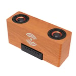 Wireless Speaker 10W Wireless Charging Wooden Retro Alarm Clock UK GDS