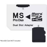 Adaptateur memory stick Pro Double pour cartes mémoires micro SD SDHC