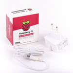 Raspberry Pi Official Power Supply 15.3W USB-C with 1.5M Cable - EU Plug 5.1V 3A: White