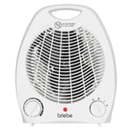 Radiateur et Ventilateur Soufflant, Portable, Air Chaud / Froid, Thermostat, 2000W, Blanc, Briebe, HT1126