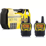 Midland C1180.01 XT70 Adventure Talkie Walkie - Émetteur-Récepteur Radio Pro Bi-bande à Recharge Rapide - Jaune - 69 LPD et 24 PMR44