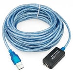 Trixes 10m/32ft Usb Repeater Extension Extender Cable Lead Usb2.0 480mbps